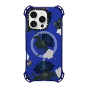 iPhone 16 Pro Bounce Case MagSafe Compatible White and Black Floral