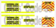 Code 3 Adhesive Vinyl Decal Suit Oxford Diecast 1/76 van - Abnormal Load Escort