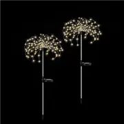 2x Solar Firework String Lights Garden Feature LED Light Sensor Night Lamp Warm White