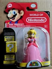 World Of Nintendo Super Mario Princess Peach 4" Figure Jakks Pacific rare 2015