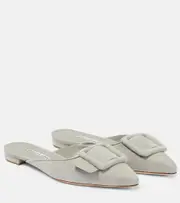 [Manolo Blahnik] Manolo Blahnik Maysale suede mules AU 8.5 grey