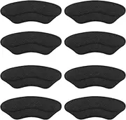 Riootlnm Heel Pads for Shoes That are Too Big, Soft High Heel Grips for Loose Shoes, Blisters, Heel Pain, Heel Inserts for Womens, Mens, Heel Liners (Black4Pairs)