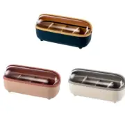 Kitchen Condiment Seasoning Box with Cover 4 Compartments Cruet Storage