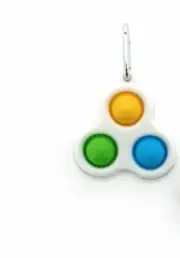 3 POPS FIDGET WITH CLIP X 1 PC ASSORTED COLOURS AVAILABLE NOVELTY TOY