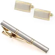 [KUHBDIE] Men's Tie Clip Cuff Link Set Personalized Diamond Cuff Nails French Vine Collar Clip Black Box