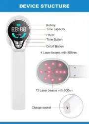High Power LASER Pain relief Device with 4 808nm diodes