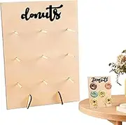 Donut Stand | Wooden Rustic Doughnut Holder,9-Holes Donut Stand Wall for Parties, Wedding Doughnut Exhibition for Decorating The Dessert Table