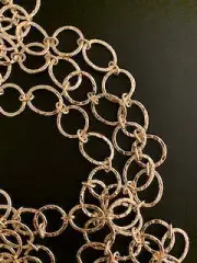 3 Feet of Copper Chain Oval And Circle Shape, Patterned Chain, Choice of 2 col