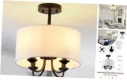 Semi Flush Mount Ceiling Light Fixture Black 4-Light Modern Chandelier Ceiling