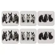 Ashdene Dining Kitchen Trio Horses Cork Back Coasters Set 6