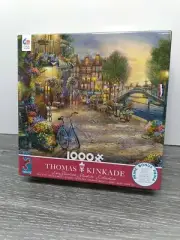 Thomas Kinkade Studios Amsterdam Cafe Ceaco 1000 Piece Puzzle NEW