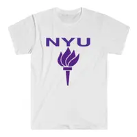 在飛比找蝦皮購物優惠-【時尚款式 O 領】紐約大學標誌白色 T 恤尺碼 XS 至 