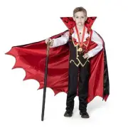 Child Vampire Costume for Boy, Scary Halloween Red Vampire Small (5-7yr)
