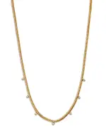 Zoe Chicco 14k Yellow Gold Graduated Diamond Snake Chain Necklace, 16