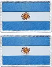 stidsds 2 Pack Argentina Flag Patch Argentina Flags Embroidered Patches Argentinian Flags Military Tactical Hook and Loop Fastener Patch for Clothes Hat Backpacks Pride Decorations