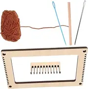 BEBEMOKO 1 Set Mini Weaving Loom Kit for Wooden Weaving for Creative Play Safe Crafting Experience for DIY Projects and Fun Learning Activities Random Color