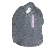 NWT Member's Mark Favorite Soft Funnel Neck Pullover Heather Charcoal Size Small