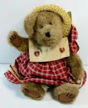NWT Boyds 12" PRUDENCE BEARIMORE Stuffed Bear Red Gingham Dress Pantaloons & Hat
