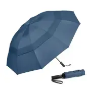 46 Inch Travel Umbrellas for Rain Windproof, 10 Ribs Compact Reverse Folding ...
