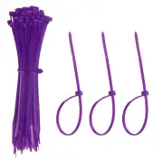 Zip Ties Plastic Cable Ties, Wire Tie 6 Inch - (100 Pack, Purple)