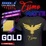 Gold Matte Solid Heat Transfer Vinyl HTV T-Shirt 10" Iron On Heat Press DP03