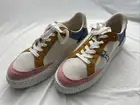 Odaje Low Top Trainers Bianca Peach Ecru Ochre BRAND NEW NEVER WORN