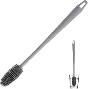 Silicone Bottle Brush with Reinforced Long Handle,Water Bottle Cleaner Brush for Narrow Neck Containers, Sports Bottle, Glassware
