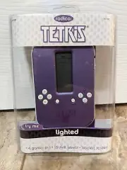 New 2009 Radica Purple Tetris Lighted Handheld 4 Games In 1~ 15 Skill Levels