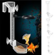 1pc Aquarium Fish Tank Shrimp Feeder Clear Feeding Tube Hook W/Cleaning Brush