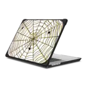 MacBook Pro 16-inch (M1 - M4) Bounce Case IN THE SPIDER'S WEB - HALLOWEEN CREEPY SPIDER SPOOKY BLACK GOLD