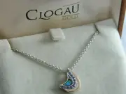 Welsh Clogau Sterling Silver & 9ct Rose Gold Salacia Wave Pendant RRP £259 (V5)