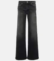 [Re/Done] Re/Done Mid-rise wide-leg jeans 32 black