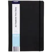 J.Burrows A5 Day to Page PU FY25/26 Diary Black