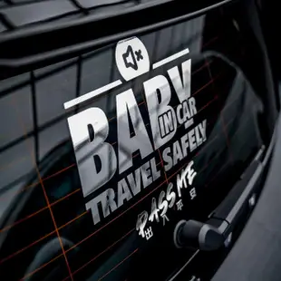 【 正版原創 】出入平安 × TRAVEL SAFELY - NO.43 BABY IN CAR 汽車後擋貼