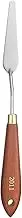 uxcell Palette Knife Painting Tool 3.15" x 0.67" Stainless Steel Teardrop Blade 9.25" Length Spatula Painting Pallet Knives with Hole Beech Wood Handle for Oil Acrylic Canvas, Red/Silver