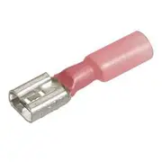 Narva Female Heat Shrink Terminal - Red, 50 Pack, 6.3mm, Blade