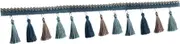 STARTIST Tassel Lace Trim Polyester Tassel Crafts Accessories Long Fringe Trim Polyester Fringe for Curtain Home Decoration Lampshade, Blue