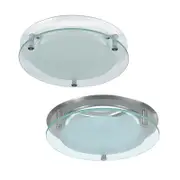 Floating Glass Accessory in White/Satin Chrome Superlux Lighting - SD-FG-WH, SD-FG-SC