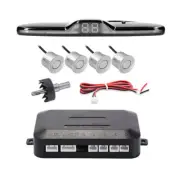 4 Parking Sensors Car Backup Reverse Radar System Kit Sound Warning LED Display