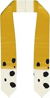 [EdWal] Mustard Yellow and Black print Graduation Stole and Sash Class for Unisex Adult Honor Stole Honor Stole of 2025