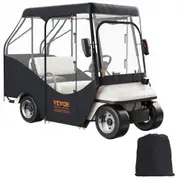 VEVOR Golf Cart Enclosure, 420D Polyester Driving Enclosure with 4-Sided Transparent Windows, 4 Passenger Club Car Covers Universal Fits for Most Bran