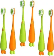 MERRYHAPY Extra Soft Toothbrush 6pcs Carrot Toothbrush Child Toothbrush Manual Teeth Brush for Travel Toothbrush Manual Toothbrush Oral Care Brush Toothbrush for Cartoon Toothbrush Soft