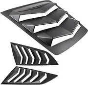 Rear+Side Window Louver Windshield Sunshade Cover Compatible for Chevry C7 Corvette Stingray Grand Sport Z51 Z06 ZR1 in GT Lambo Style 14-19