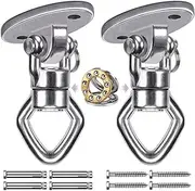 BeneLabel Swing Hanger with 2 Bearing - 800 LB Capacity Stainless Steel Rotational Device for Aerial Silks, Yoga Swing, Web Tree Swing - Smooth and Safe Swivel Hanging Accessory, 2 Pack