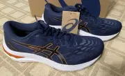 New Men’s Asics Gt-2000 11 Deep Ocean Bright Orange Size US8 EU41.5