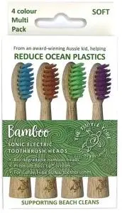 The Turtle Tribe Bamboo SONIC Toothbrush Heads 4Pack