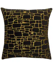 Edie Home Precious Metals Collection Printed Faux Fur Pillow 20" x 20" x 6" NoColor