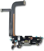 Smartex® Charging Socket with Flex Cable Compatible with iPhone 13 Pro Max - Dock Connector White
