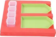 WEKAMOS 1 Set DIY Rhinestone Painting Tool Set Silicone Tray with Green Drilling Plates Bead Boxes for Easy Crafting and Organizing Lightweight Portable for Fast Rhinestone Art Completion