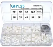 GH1.25 Connectors and Crimp Terminal kit Compatible with JST GH Connectors Plugs 1.25mm Pitch for Pixhawk Cube 6C 6X Pixhawk4 Drone Flight Controller